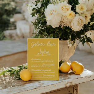 Invitation SYMBOLE Mariage Gelato Bar Gelato Gelato-Dessin Ré