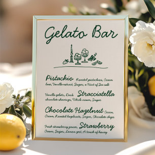Invitation SYMBOLE Mariage Gelato Bar Gelato Gelato-Dessin Ré