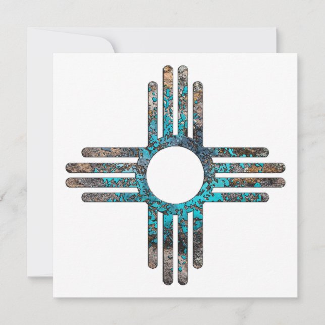 Invitation Symbole Sun Zia du Nouveau-Mexique (Devant)