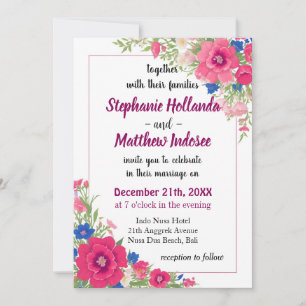 Invitation Symbolisme intemporel Foxglove en fête Mariage