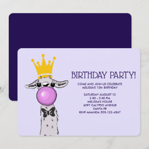 Invitation Sympa Llama Illustration Anniversaire