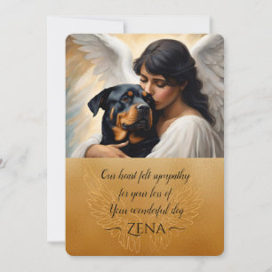 Invitation Sympathie pour la perte de Rottweiler Angel Art