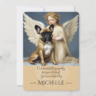 Invitation Sympathie pour la perte French Bulldog Angel Art