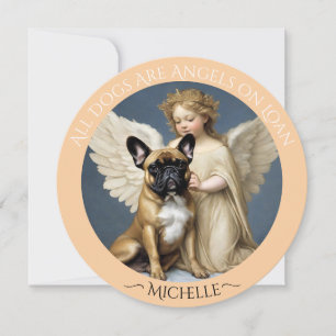 Invitation Sympathie pour la perte French Bulldog Personnalis