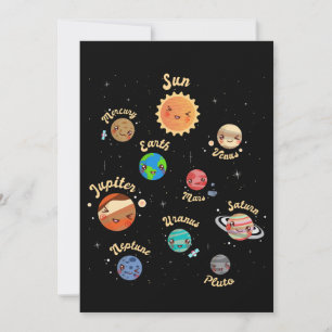 Invitation Système solaire Planètes Enfants Connaissances Esp