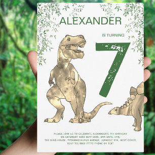 Invitation T-Rex Dinosaur fête d'anniversaire