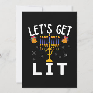 Invitation T-Shirt Hanukkah Faisons la Fête