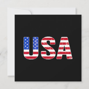 Invitation T Shirt USA Drapeau Américain Patriotique Hommes F
