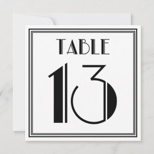 Invitation Table Art Déco numéro 13