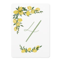 Table numéro quatre au citron