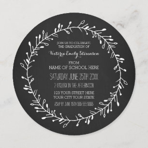 Invitation Table ronde d'invitation de la fête de graduation