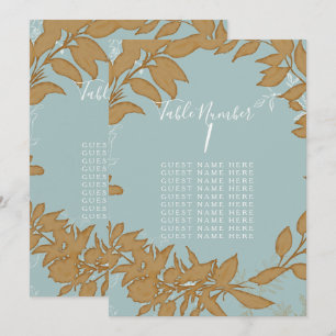 Invitation Table Sièges Dusty Blue et White Wreath Bridal