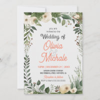 Tableau Abstrait Mariage Floral Cadre vert