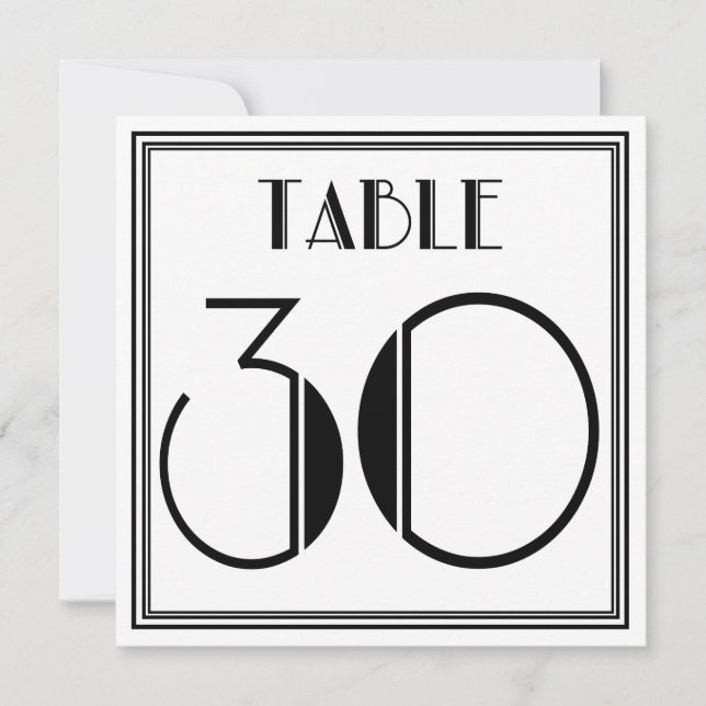 Invitation Tableau Art déco Numéro 30 (Devant)