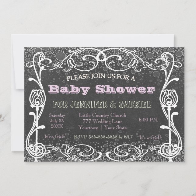 Invitation Tableau | BABY SHOWER (Devant)