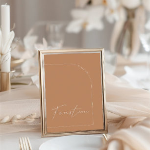 Invitation Tableau Boho simple Quatorze Mariages Numéro de ta