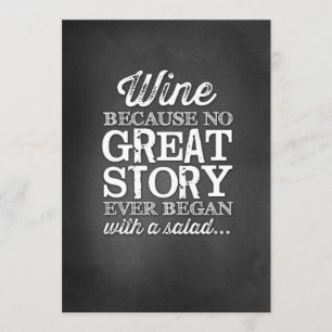 Invitation Tableau craie 5x7 Panneau de table Vin Parce que