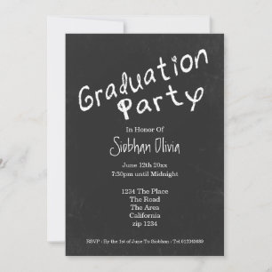Invitation Tableau de bord amusant de la fête de graduation