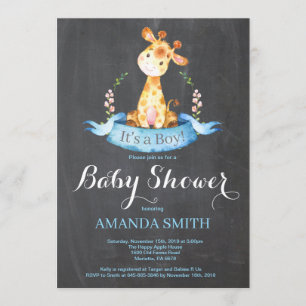 Invitation Tableau de bord de l'invitation de Baby shower de 