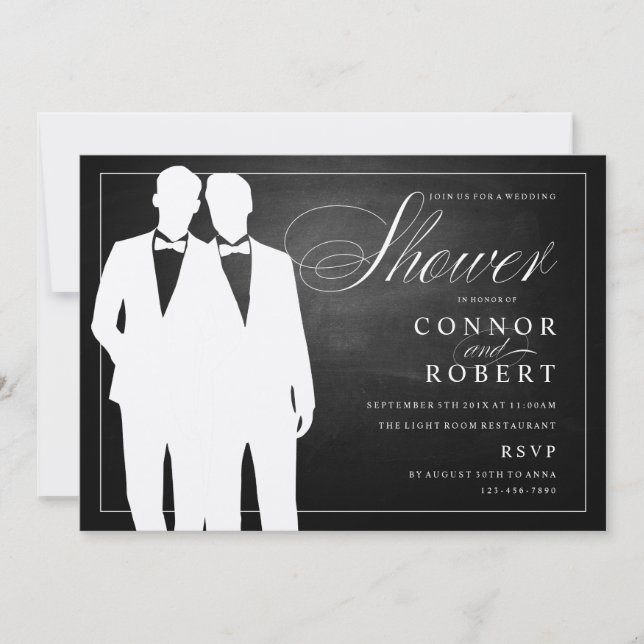 Invitation Tableau de bord de l'invitation wedding shower Gay (Devant)