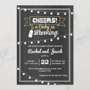 Invitation Tableau de bord du Baby shower de brassage pour bé