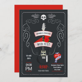 Invitation Tableau de bord Mariage Rock and Roll
