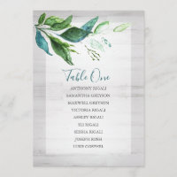 Tableau de placement de mariage à l'aquarelle rust
