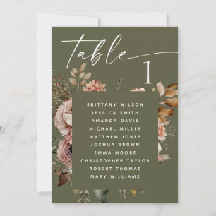 Invitation Tableau de placement de mariage bois boho gris Sag