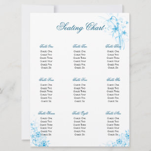 Invitation Tableau de placement des fleurs de l'étoile bleue