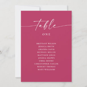 Invitation Tableau de placement des invités de mariage à l'éc