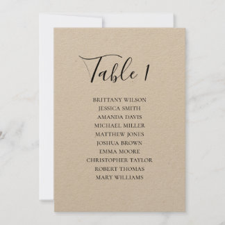 Invitation Tableau de sièges mariage rustique. Pays moderne