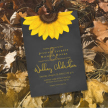 tableau de tournesol mariage fleuri rustique