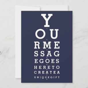 Invitation Tableau de vue amusant bleu marine Message personn