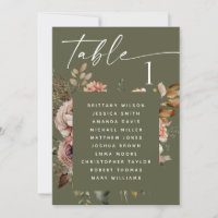 Tableau des sièges Mariages en bois gris foncé Boh
