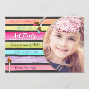 Invitation Tableau d'invitation d'anniversaire de partie