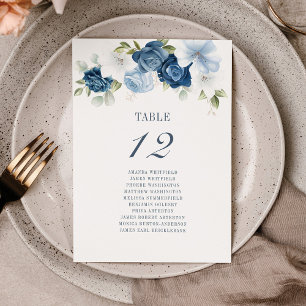 Invitation Tableau floral bleu poussiéreux Numéro 12 Tableau