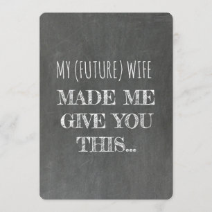 Invitation Tableau GROOMSMAN BEST MAN Funny Proposition