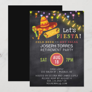 Invitation Tableau mexicain de partie de retraite de fiesta