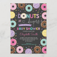Tableau noir Baby shower à beignets et diaphères