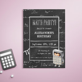 Invitation Tableau noir Formules mathématiques Formules enfan