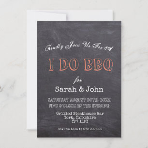 Invitation Tableau Noir Rustique J'accepte de Faire un BBQ