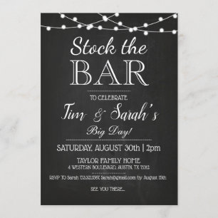Invitation Tableau Noir Stockez Le Bar Sur Mesure Fête De Fia