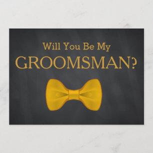 Invitation Tableau noir vous serez mon Groomsman