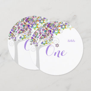 Invitation Tableau PixDezines no. arbre de vie Bat mitzvah