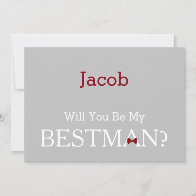 Invitation Tableau serez-vous mon Bestman ? (Devant)