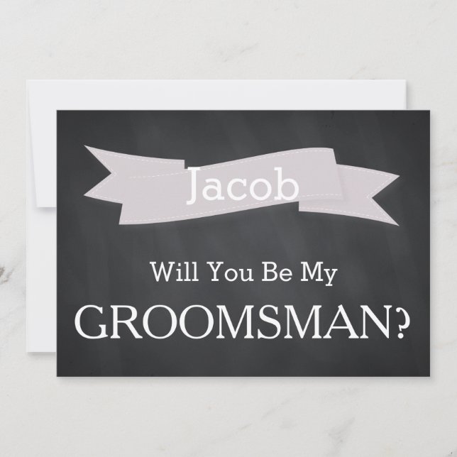 Invitation Tableau vous serez notre Groomsman (Devant)