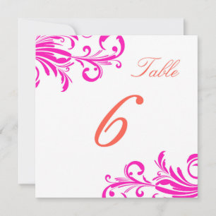 Invitation Tableaux Tourbillons Chic Rose Chaud 6