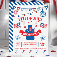 Tablier de barbecue du 4 juillet bleu marine Fête 