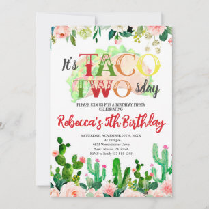 Invitation Taco à l'occasion d'un anniversaire de fête, Taco 