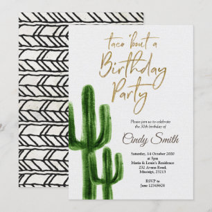 Invitation Taco à l'occasion d'une fête d'anniversaire